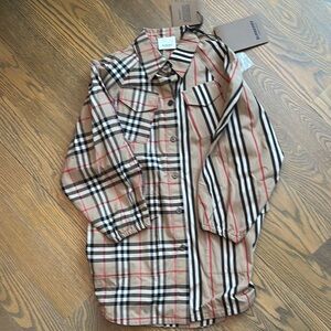 Burberry Plaid Shirt - Tan, Black, Red